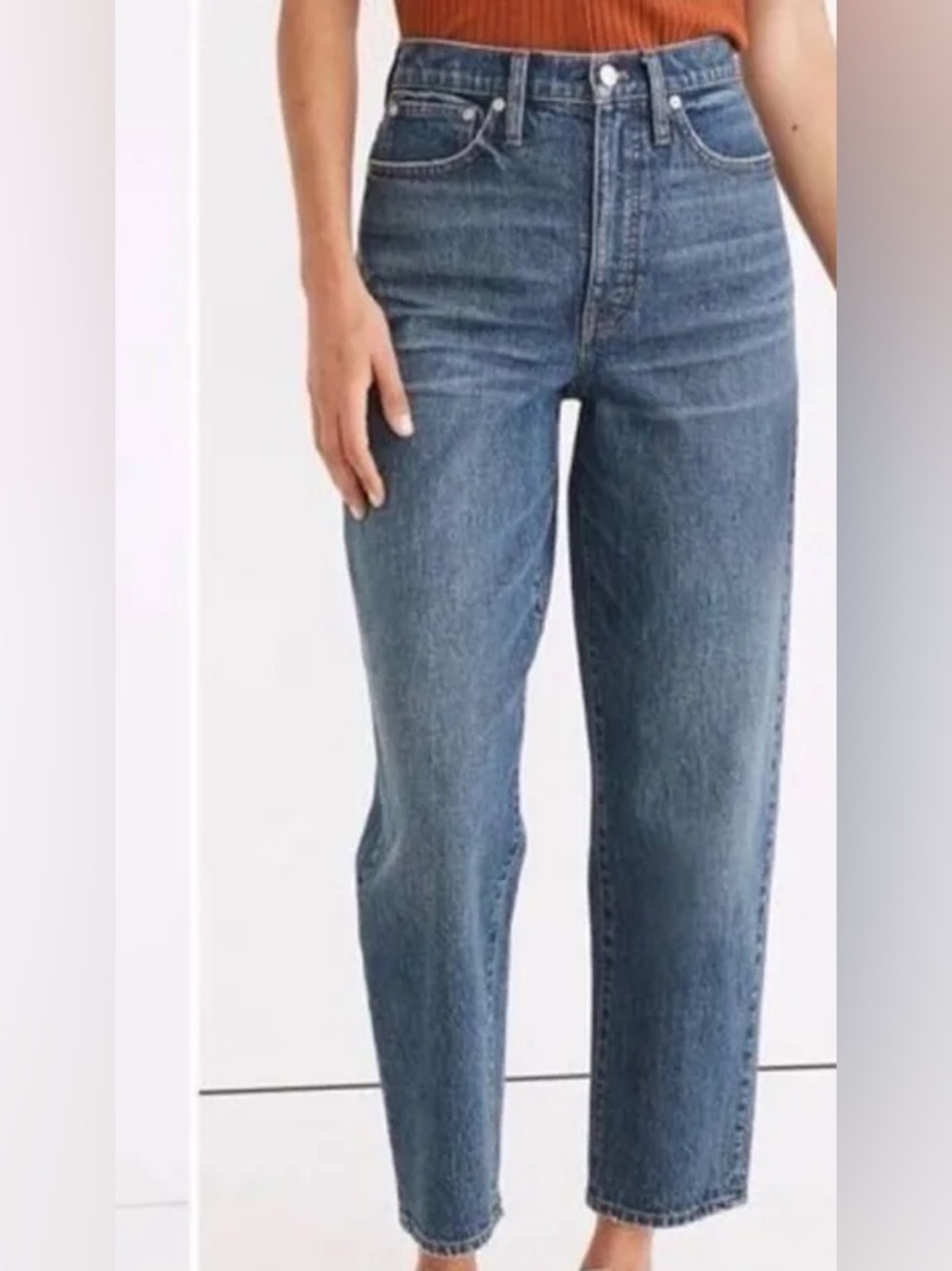 Madewell Balloon Jeans High Rise Tapered Denim Size 26